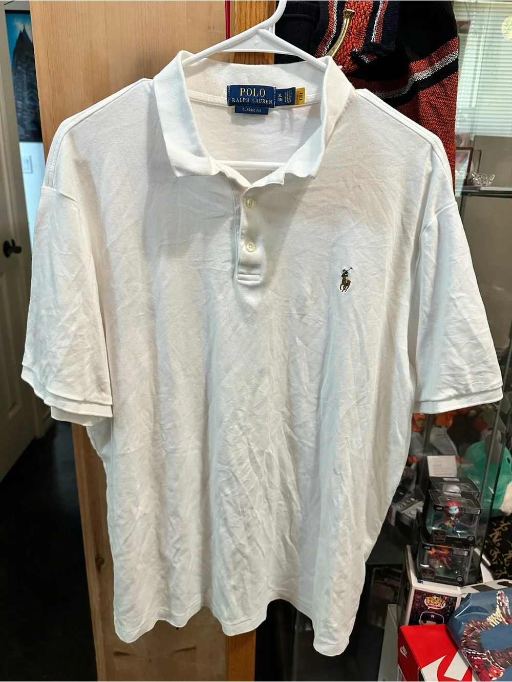 Polo Ralph Lauren Soft Classic Fit Polo Shirt White Embroidered Color